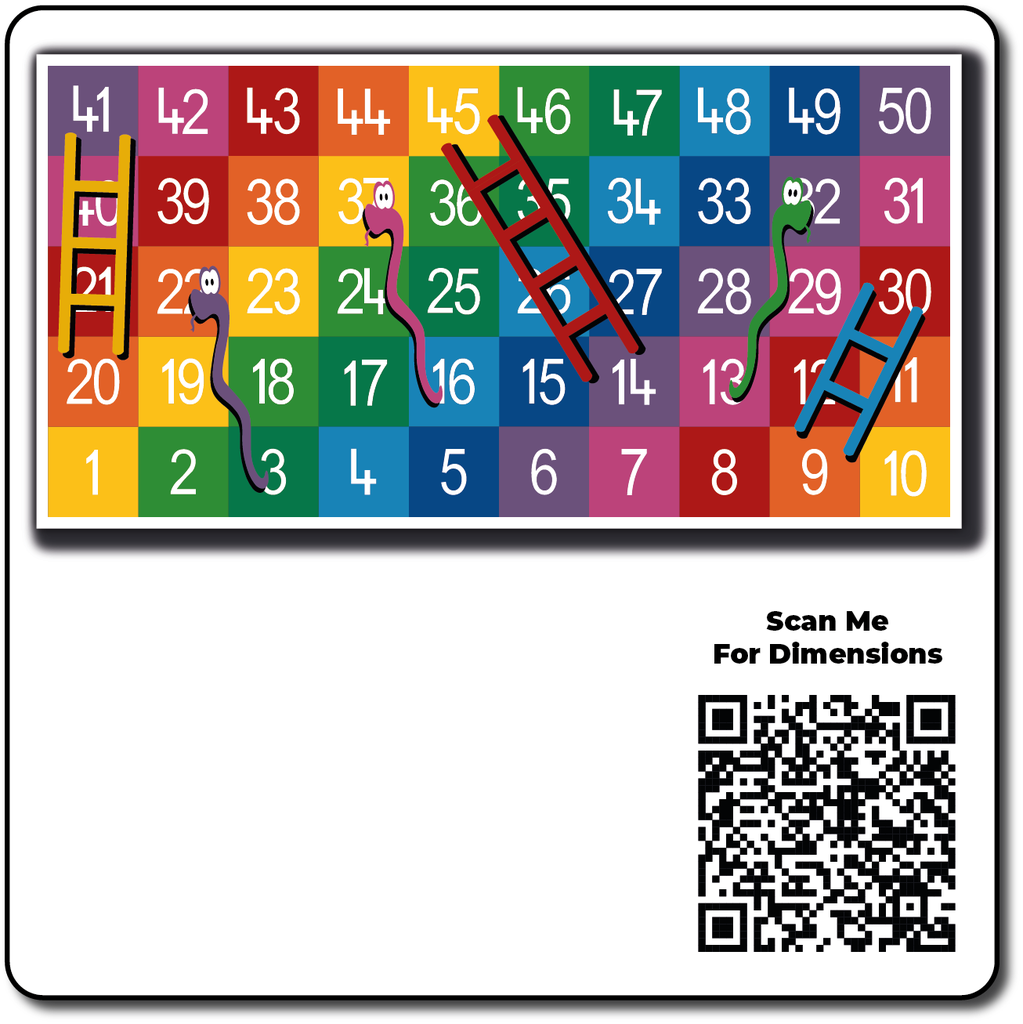 Snakes & Ladders 1-50 Large Full Solid