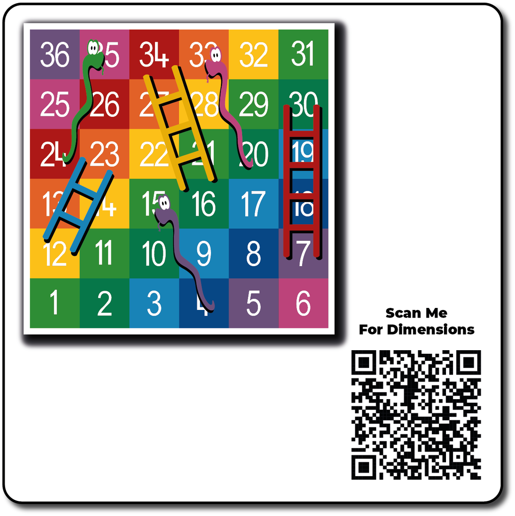 [TMG003-36LF[UB]] Snakes & Ladders 1-36 Large Full Solid