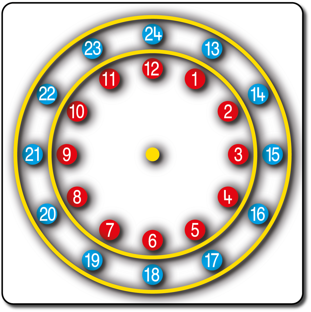 24 Hour Circles Clock