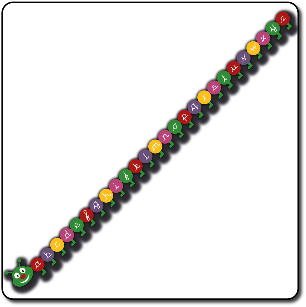 Caterpillar A-Z Cursive