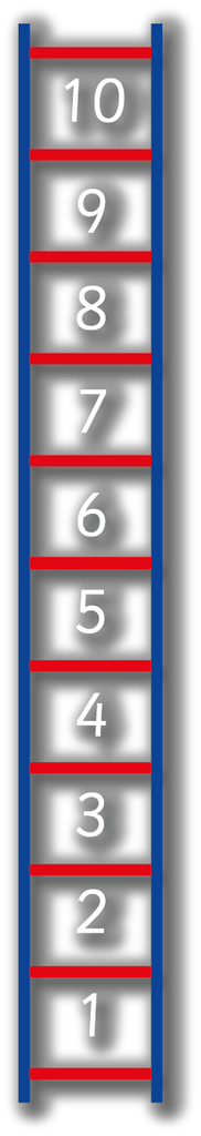 Number Ladder 1-10 Outline