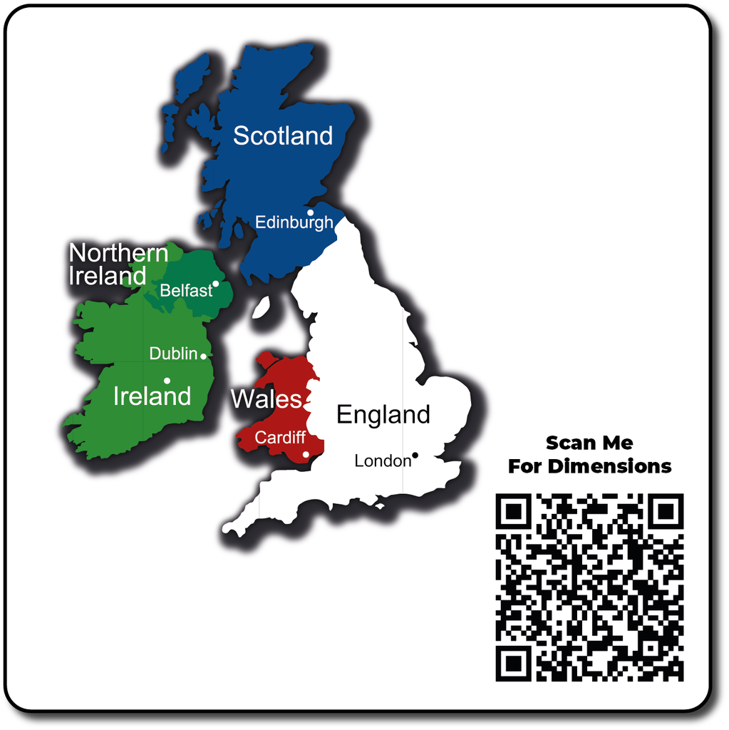UK Map Multi-Coloured Large