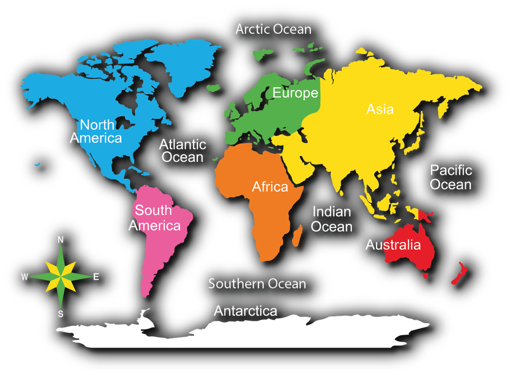 Continents Map - Large