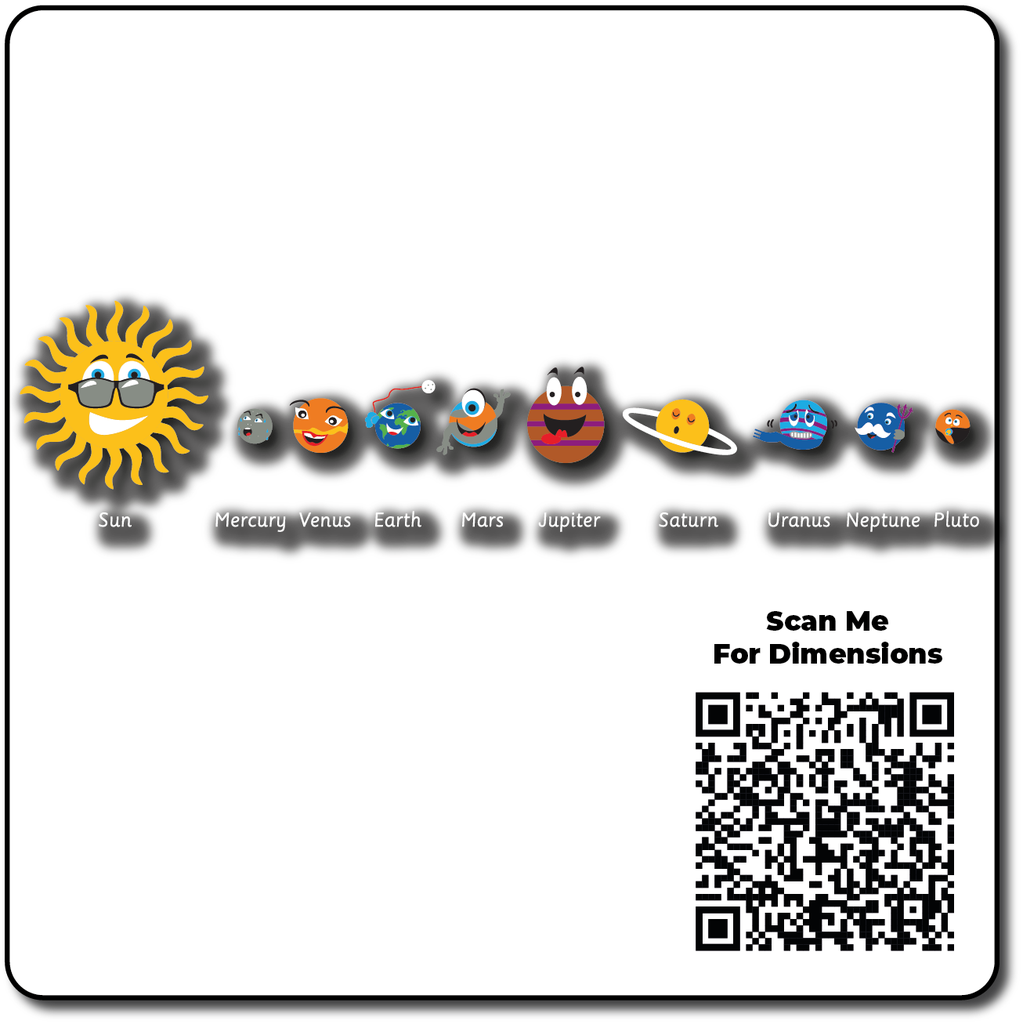 Solar System with fun character faces