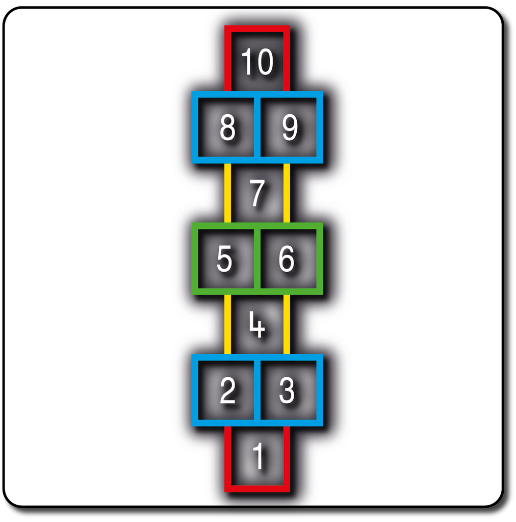 [TMG001-O] Hopscotch Outline