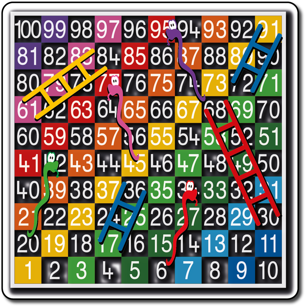 Snakes & Ladders 1-100 Half Solid