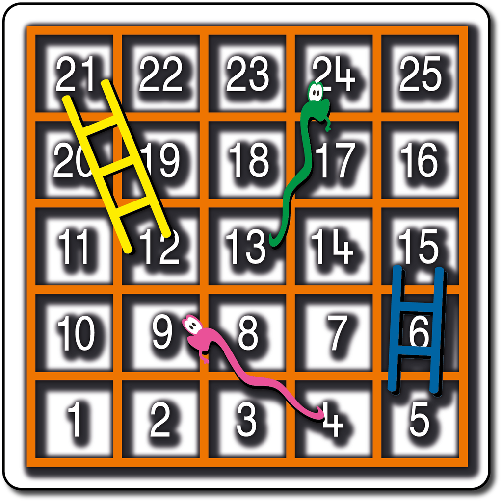 Snakes & Ladders 1-25 Outline