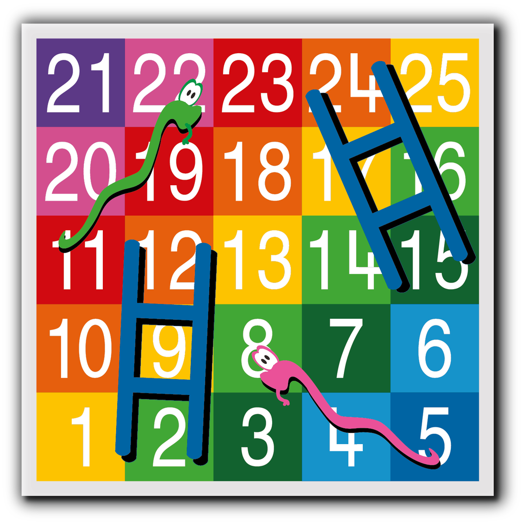 Snakes & Ladders 1-25 Full Solid