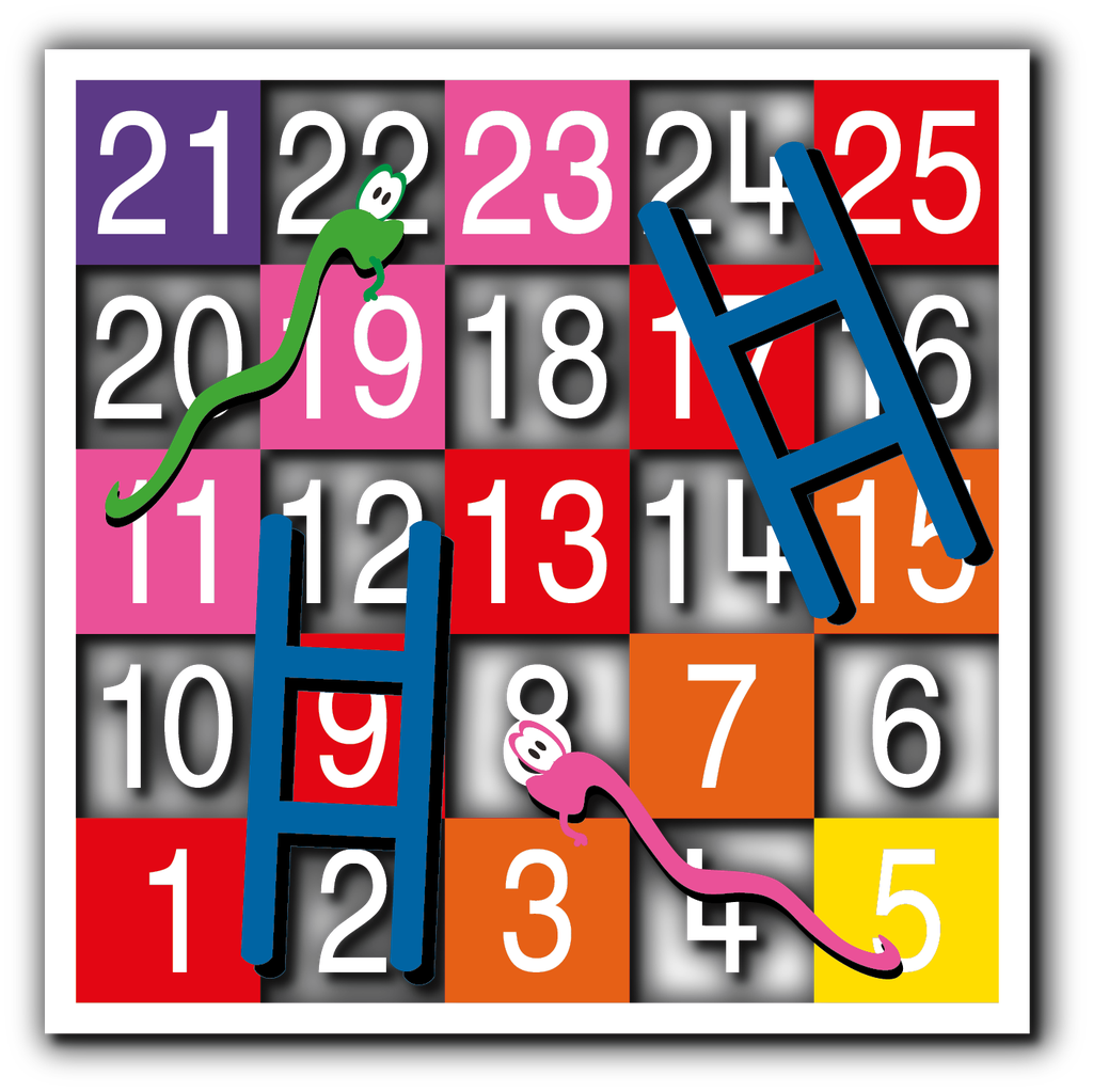 Snakes & Ladders 1-25 Half Solid