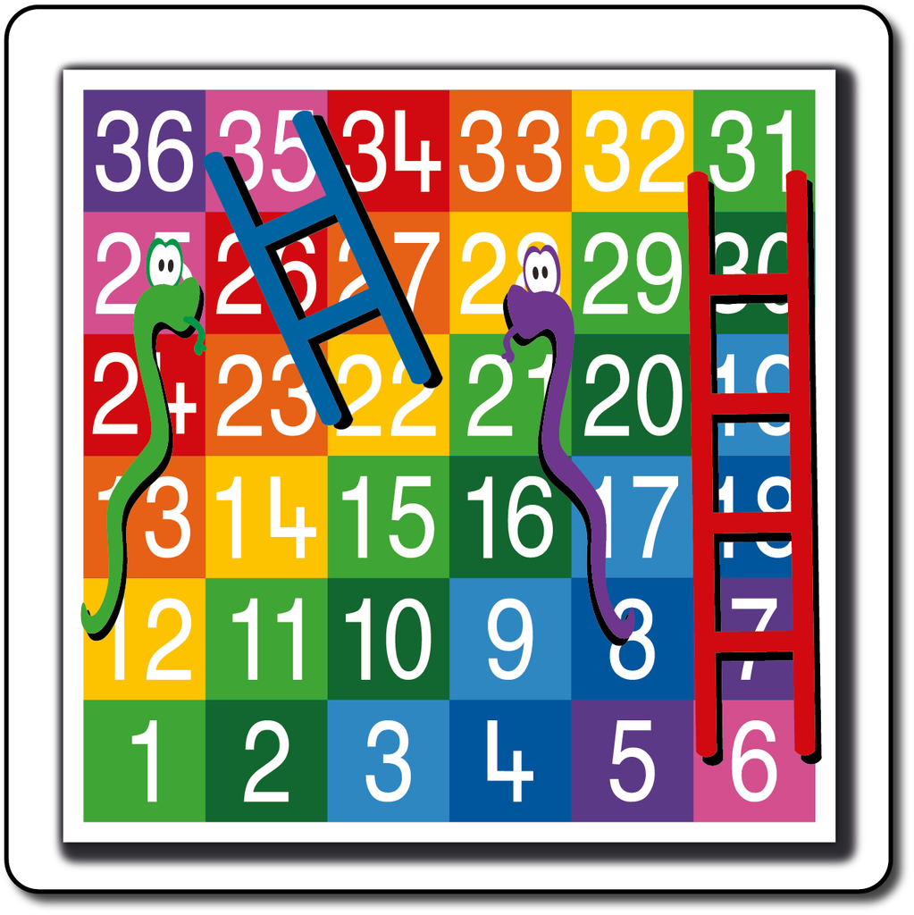 Snakes & Ladders 1-36 Full Solid
