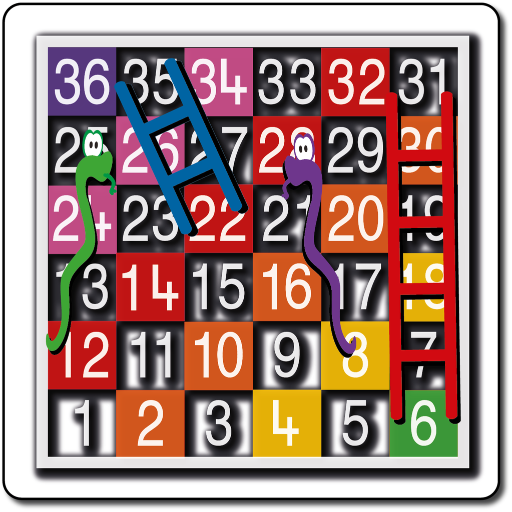 Snakes & Ladders 1-36 Half Solid