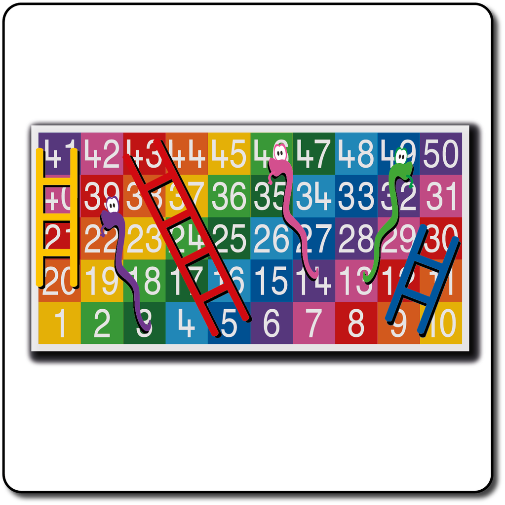 Snakes & Ladders 1-50 Full Solid