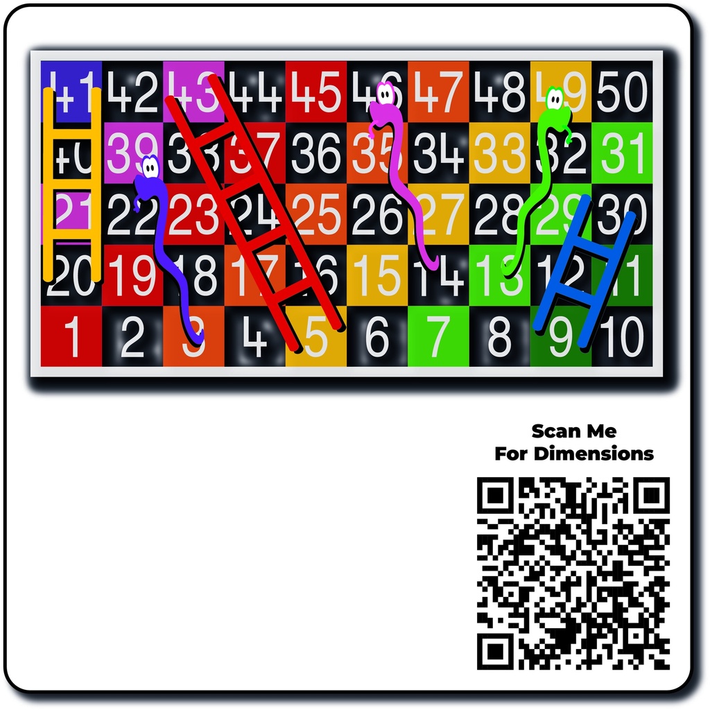 [TMG003-50SH] Snakes & Ladders 1-50 Half Solid