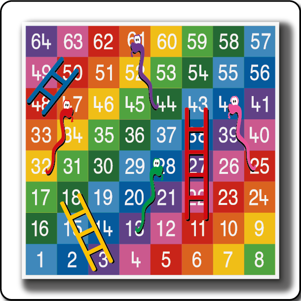 [TMG003-64SF] Snakes & Ladders 1-64 Full Solid