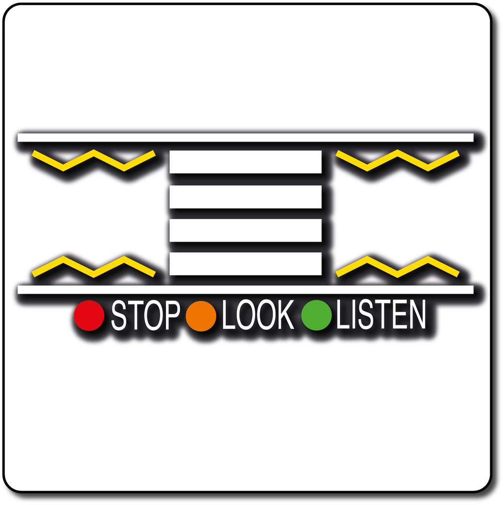 Stop Look Listen Zebra Crossing
