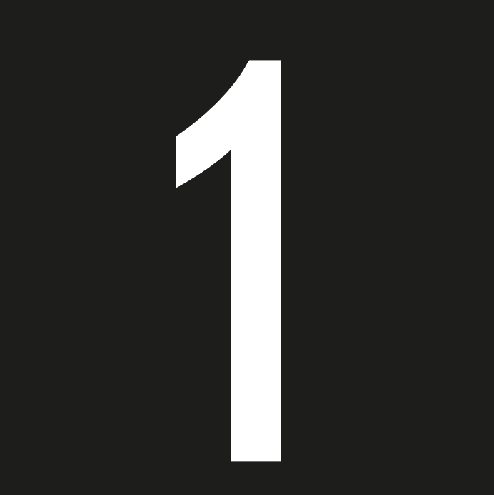Number - 1 - white