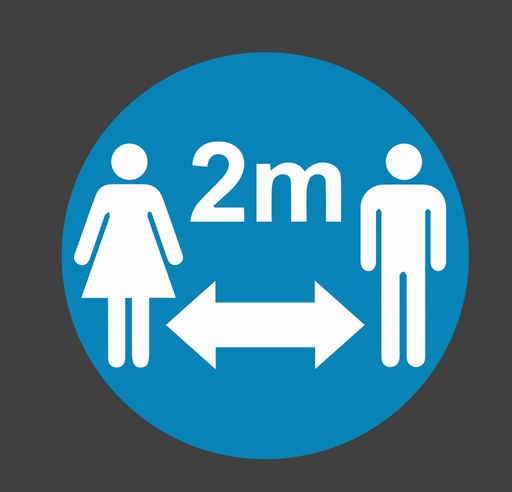 Light Blue 2m Distance Marker