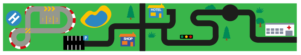 Matchbox Car Track Narrow 1m x 6m