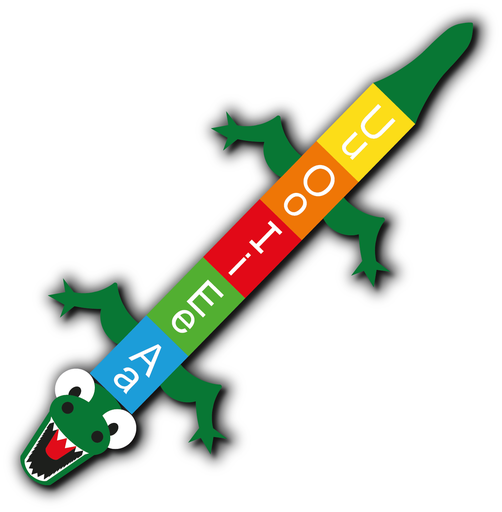 [TME006-V] Vowel Crocodile