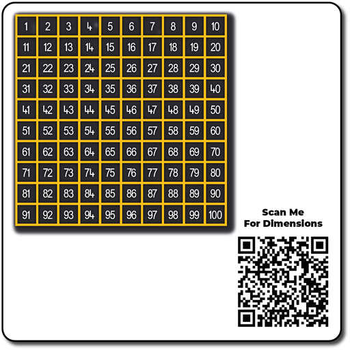 [TME008-100O] Number Grid 1-100 Outline