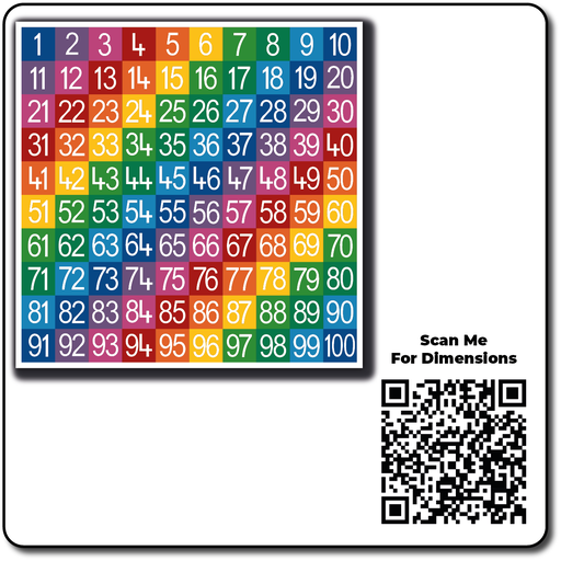 [TME008-100SF] Number Grid 1-100 Full Solid