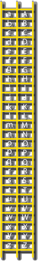 [TME012-AZO] A-Z Ladder Upper & Lower Case Outline