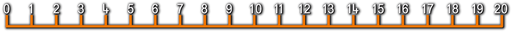 [TME016-020O] Number Line 0-20 Outline