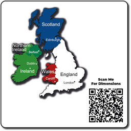 [TME017-UKMC] UK Map Multi-Coloured Large