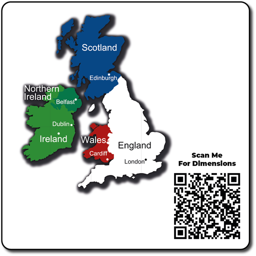 [TME017-UKMC] UK Map Multi-Coloured Large