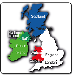 [TME017-UKMCS] UK Map Multi-Coloured Small