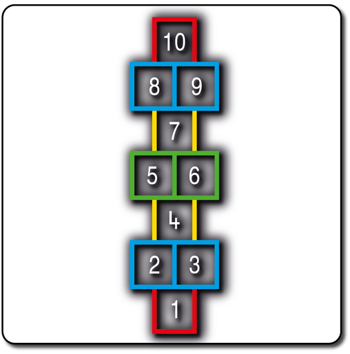 [TMG001-O] Hopscotch Outline