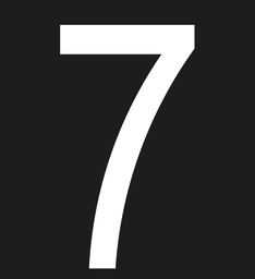 Number - 7 - white