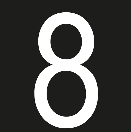 Number - 8 - white