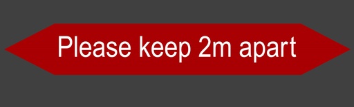 [TMSD001-2000R] Red 2m Social Distancing Banner