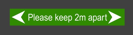 [TMSD001-2000LG] Light Green 2m Social Distancing Banner