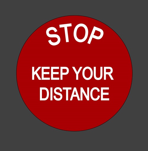 [TMSD002-500R] Stop Keep Your Distance