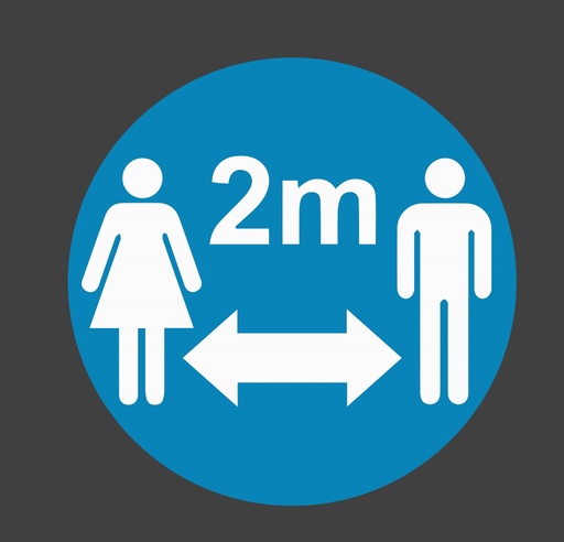 [TMSD004-500LB] Light Blue 2m Distance Marker