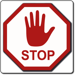 [TMR006-H] STOP Hand Sign